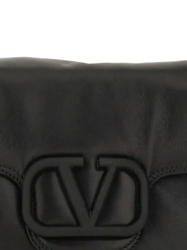Valentino Garavani Noir レザーショルダーバッグ | ブラック