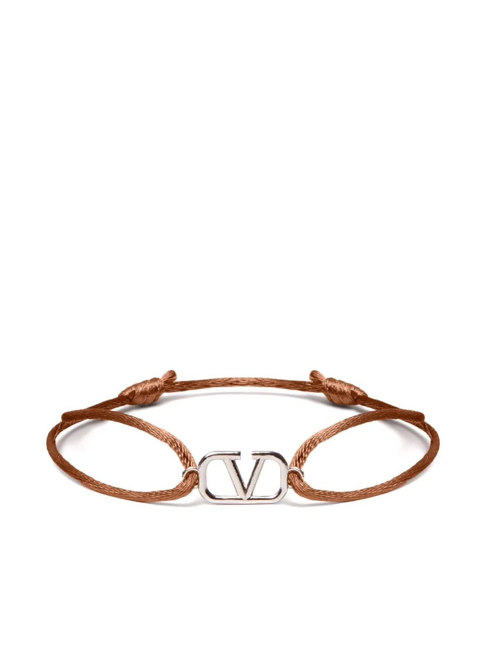 Valentino Garavani VLogo Signature Cord Bracelet | Brown | FARFETCH JO