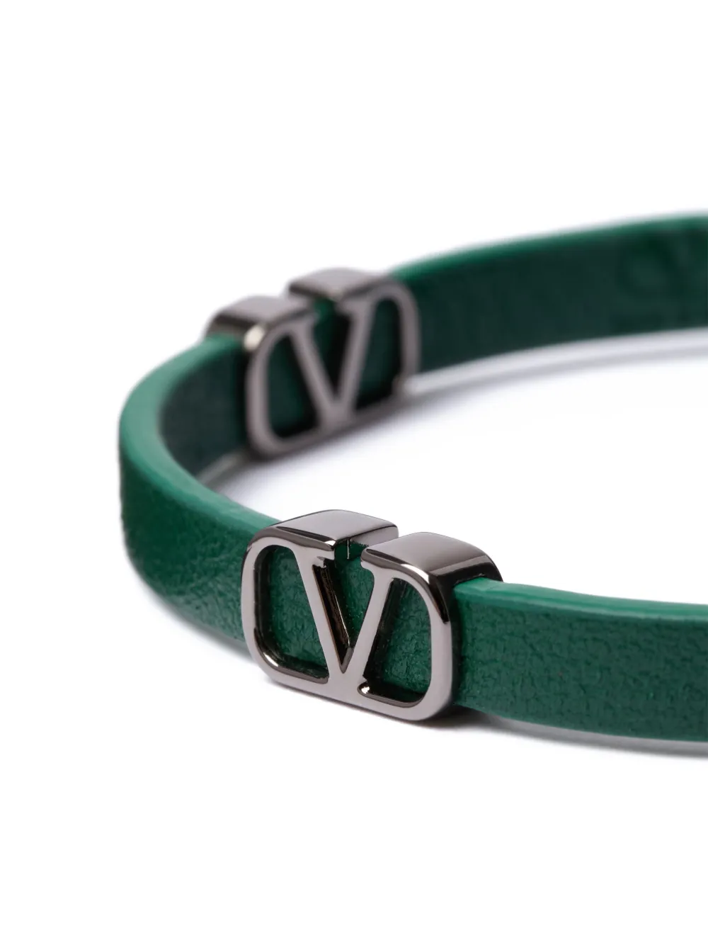 Valentino Garavani VLogo leren armband - Groen