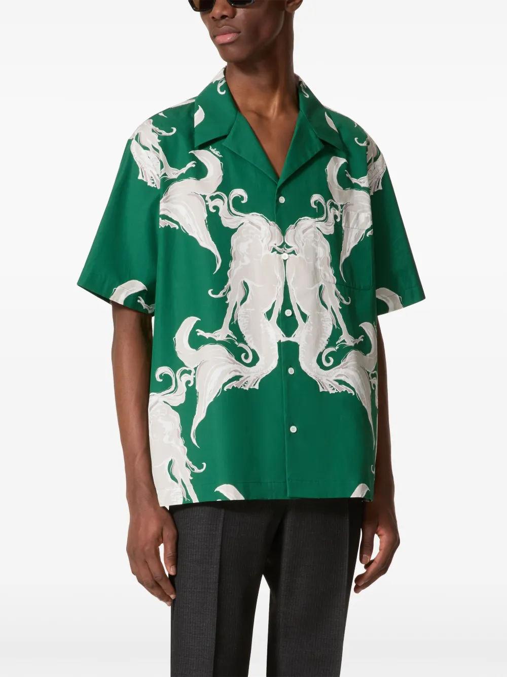 Valentino Garavani Katoenen T-shirt met grafische print Groen