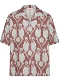 Valentino Garavani graphic-print linen T-shirt - Pink