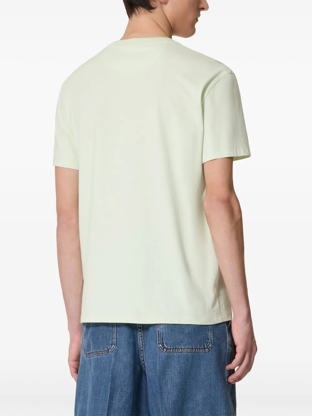 Shop Valentino Vlogo Cotton T-shirt In 绿色