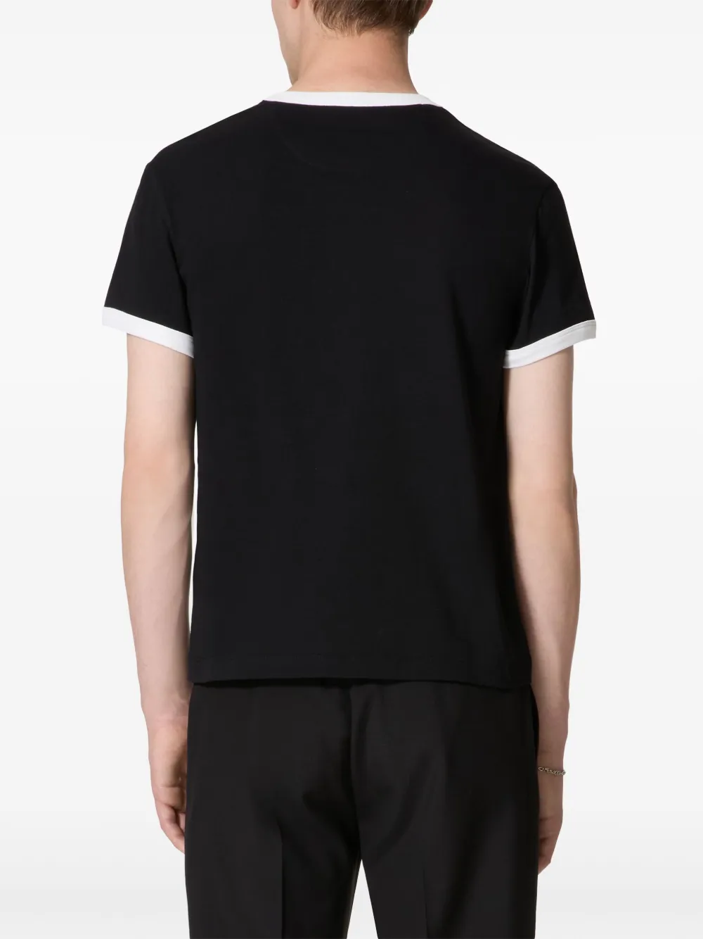 【関税&送料込】Valentino Garavani Black Cotton T-Shirt T-shirt Valentino Garavani Black size XXL International in