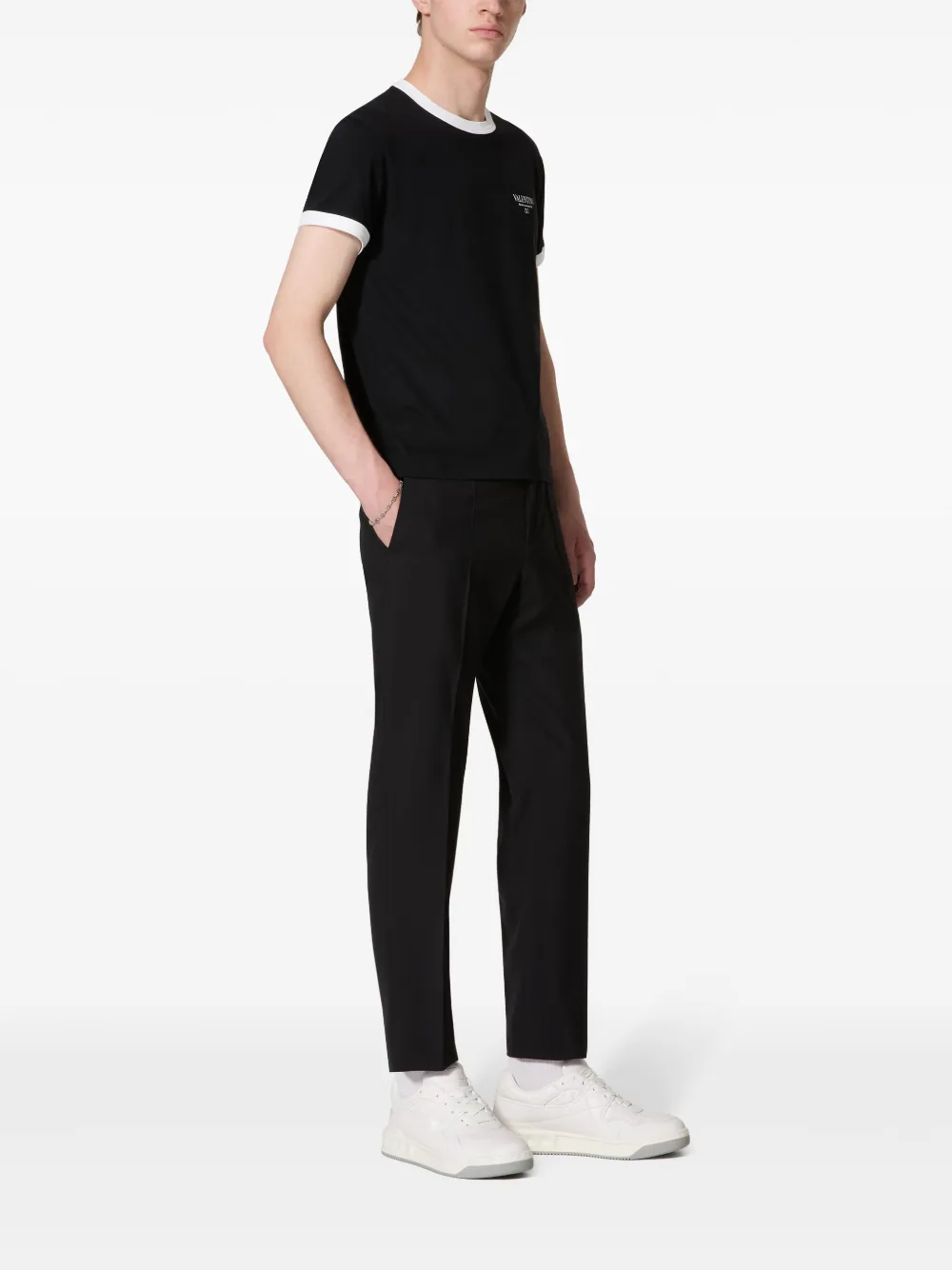 Valentino Garavani T-shirt met geborduurd logo - Zwart