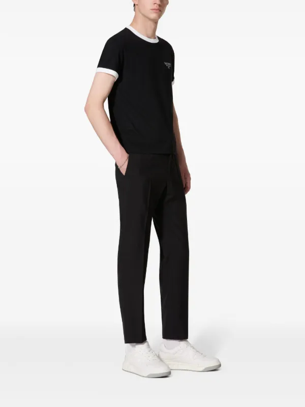 Valentino Garavani logo-embroidered Cotton T-shirt | Black