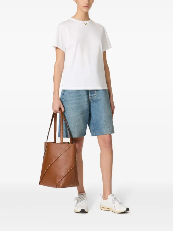 Valentino Garavani VGold Cotton T-shirt | White | FARFETCH