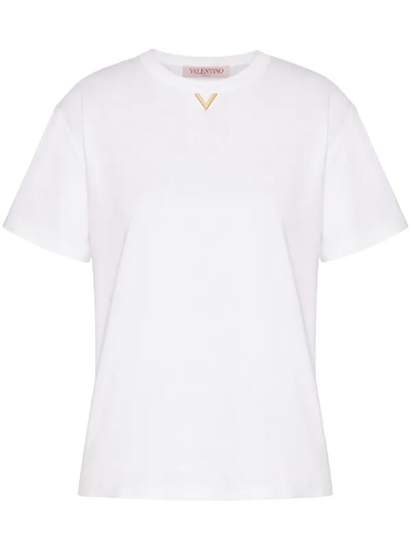 Valentino Garavani Vゴールド Tシャツ | ホワイト | FARFETCH JP Valentino Garavani Vゴールド Tシャツ | ホワイト | FARFETCH JP