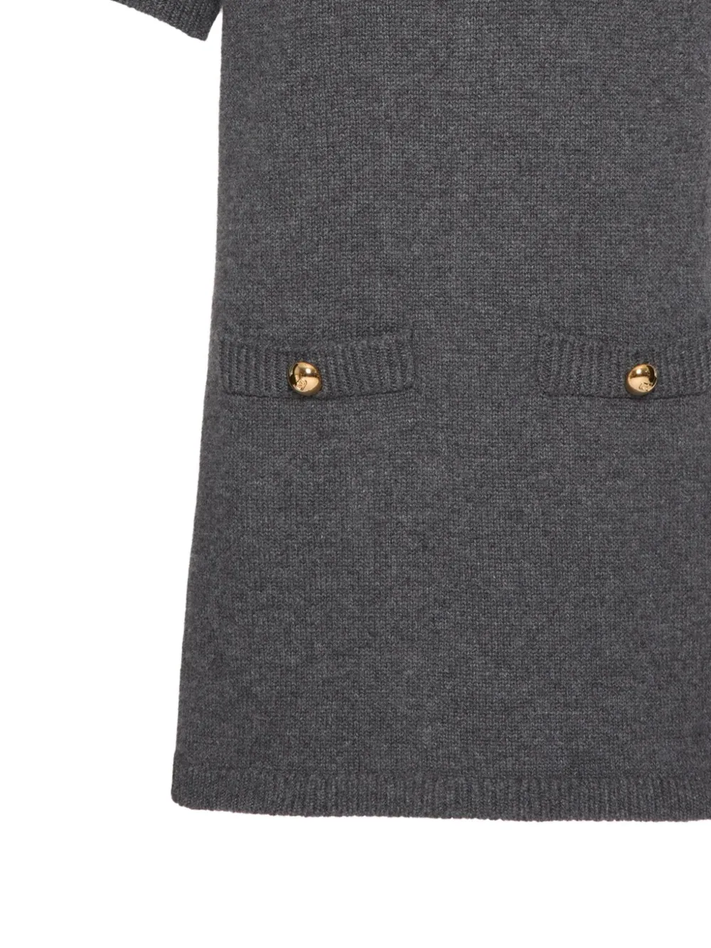 Valentino Garavani Wool Mini Dress in Grey, view 2