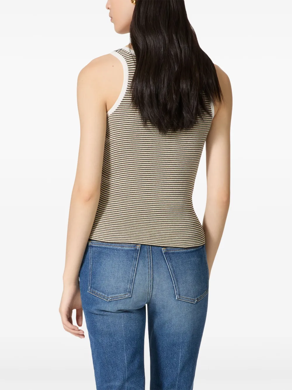 Valentino Garavani Gestreepte tanktop Beige
