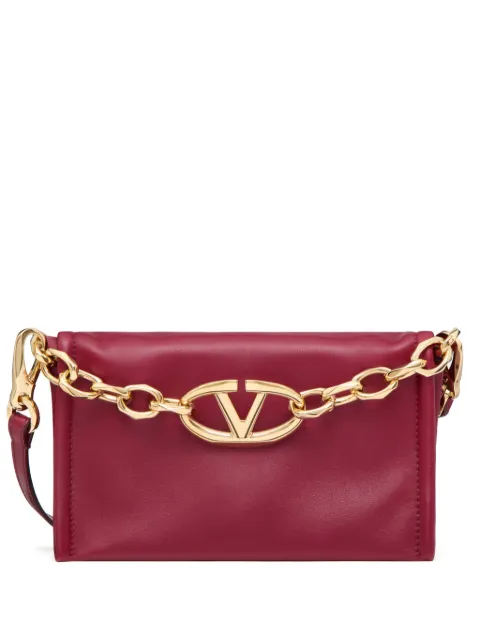 Valentino Garavani VLogo Chain leather clutch bag WOMEN