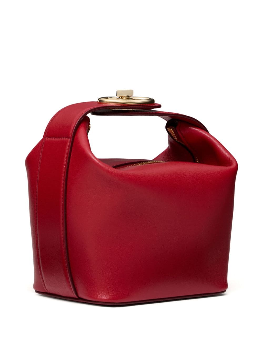 Shop Valentino Vlogo The Bold Edition Leather Mini Bag In 红色