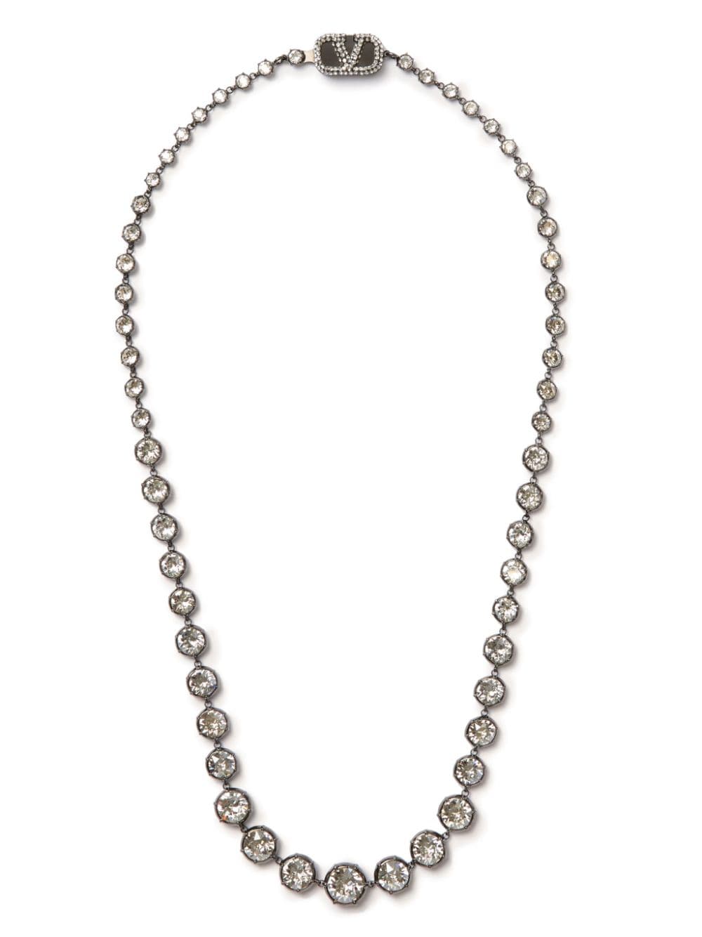 VLogo crystal necklace