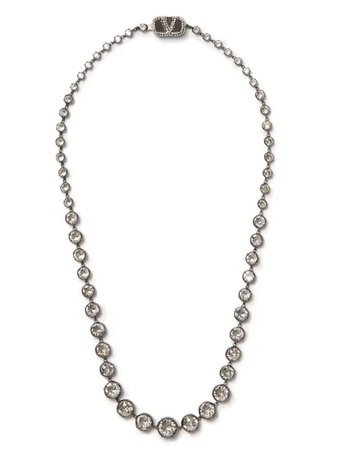 Valentino Garavani VLogo crystal necklace