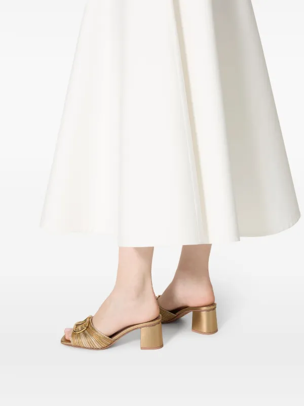 Valentino Garavani VLogo Signature Mules | Gold | FARFETCH UK