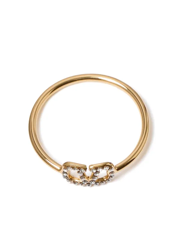 指輪・リング VALENTINO Gold V-Logo Signature Crystal Ring J0X03 YCW MH5 Valentino Garavani VLogo Signature Crystal Ring | Gold