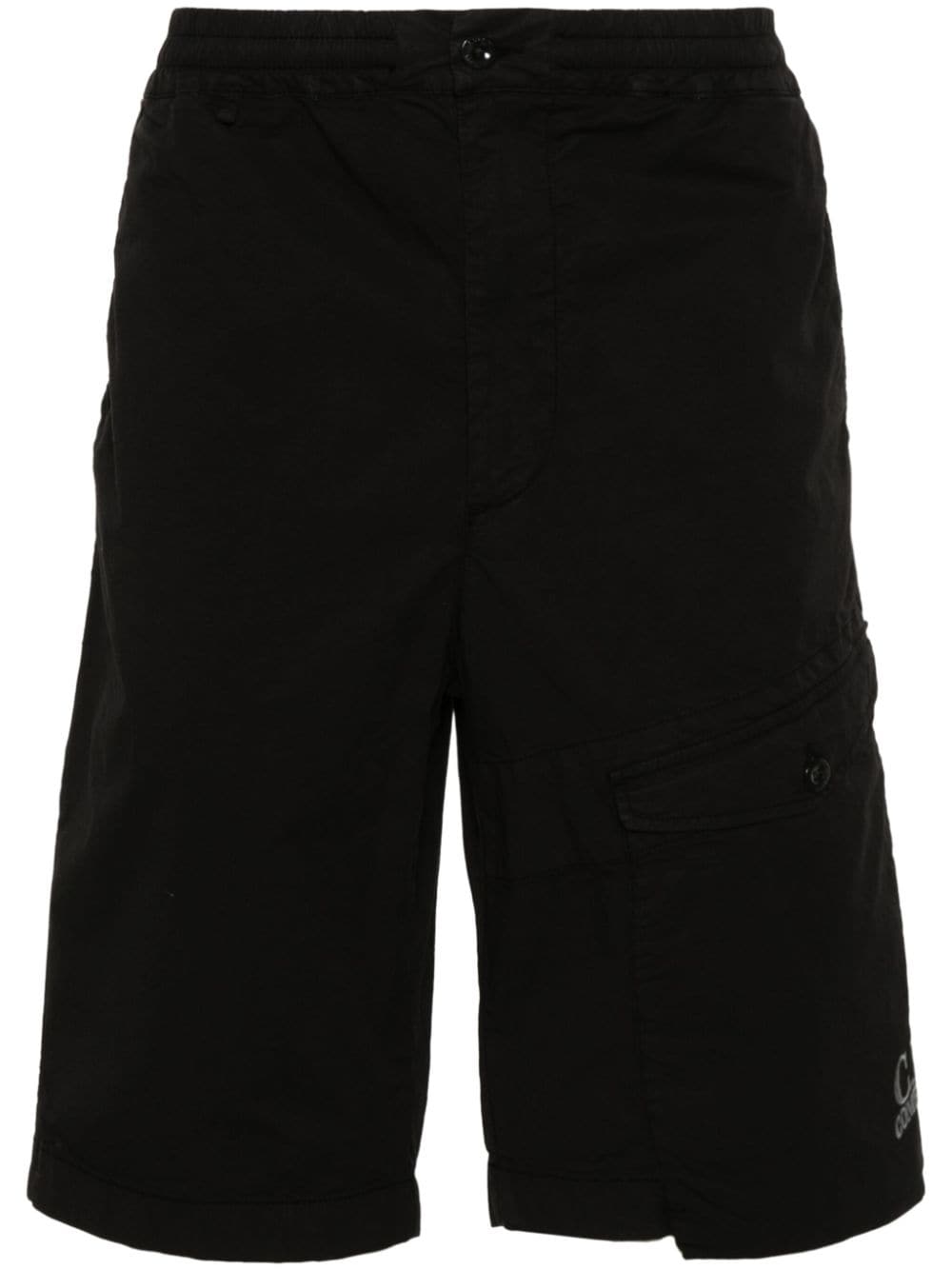 C.P. Company logo-embroidered cargo shorts – Black