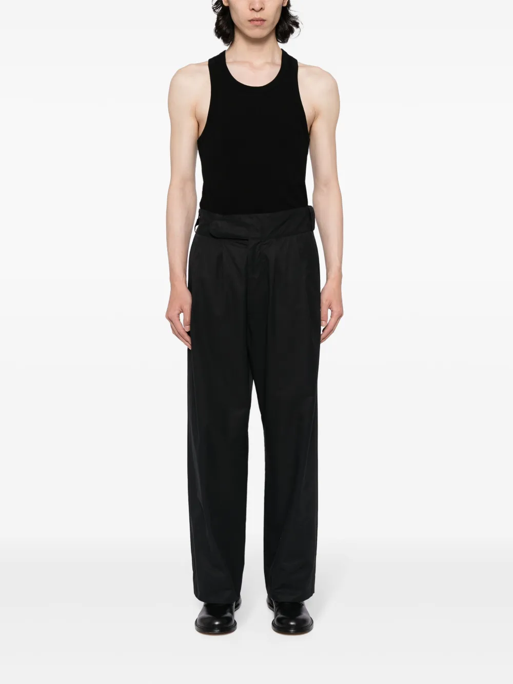 Yohji Yamamoto X Running cotton tank top - Zwart