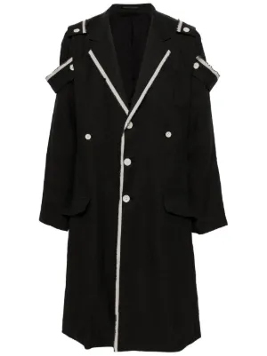 Yohji Yamamoto Hooded Trench Coat | Black | FARFETCH ZA