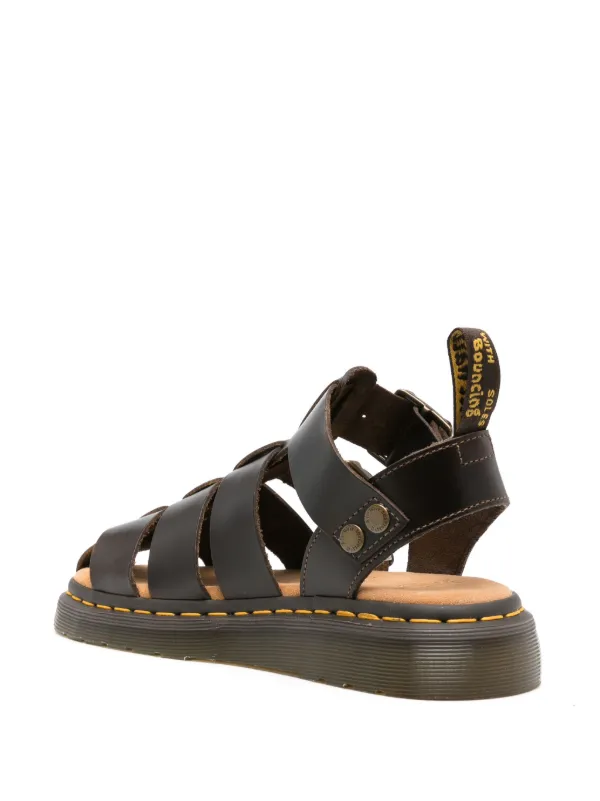 Dr. Martens Garin Leather Sandals | Brown | FARFETCH