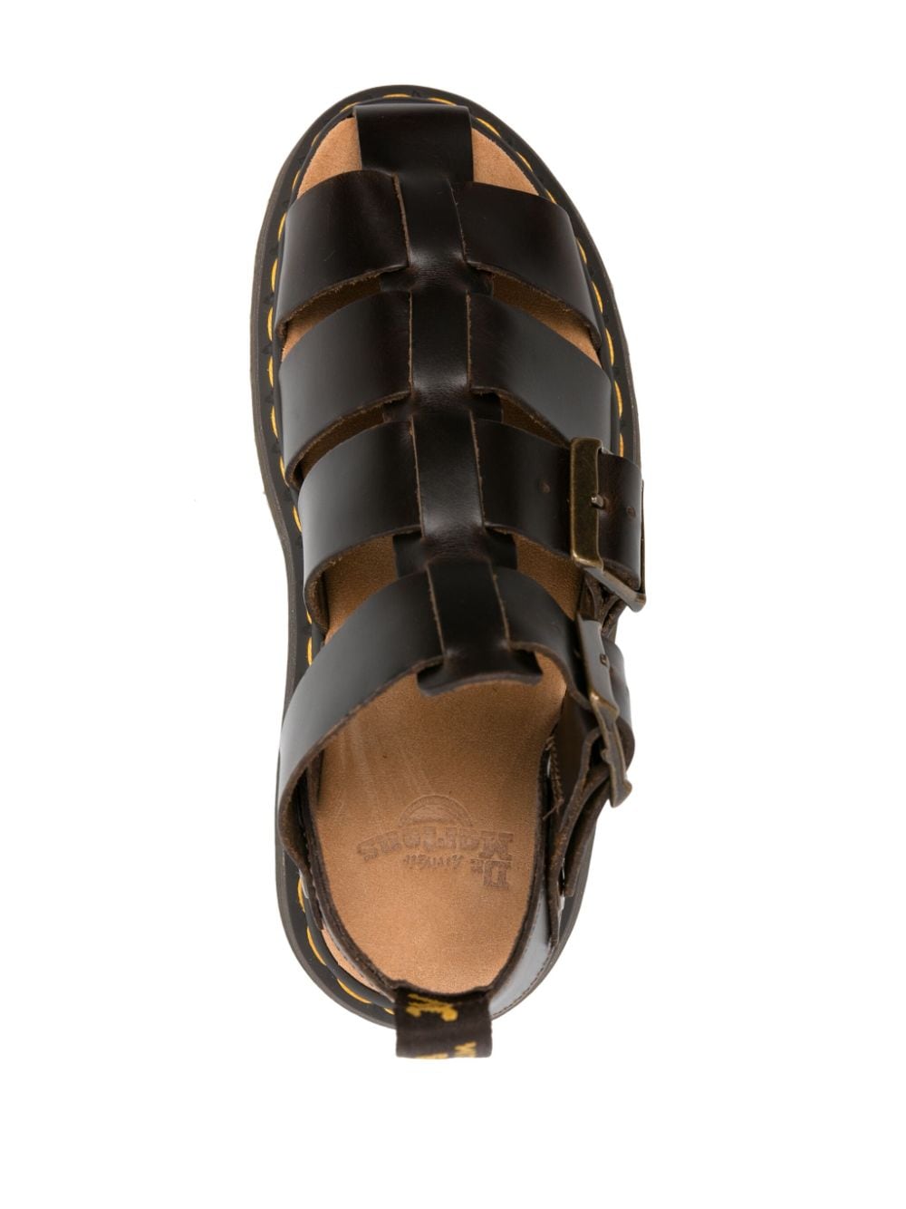 Shop Dr. Martens' Garin Leather Sandals In Brown