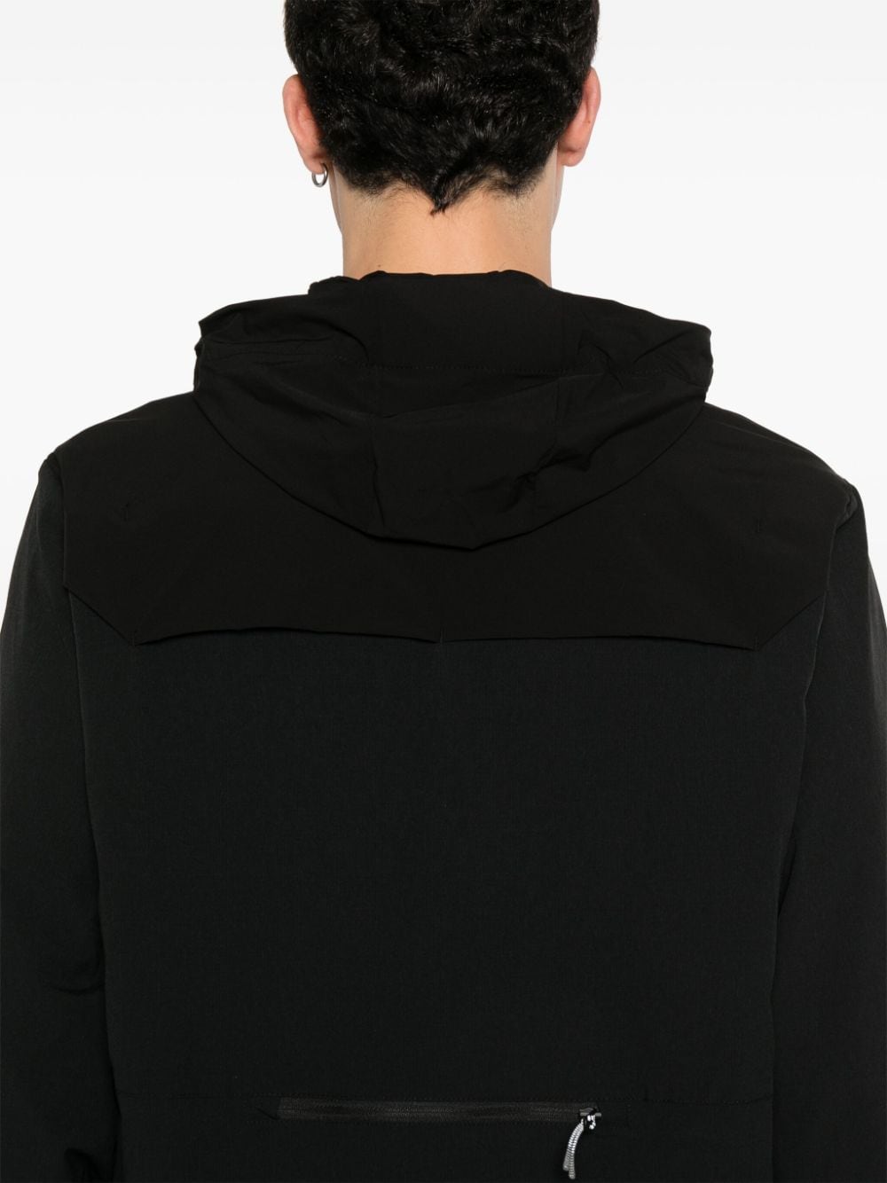 Shop Roa Logo-print Hooded Jacket In Black