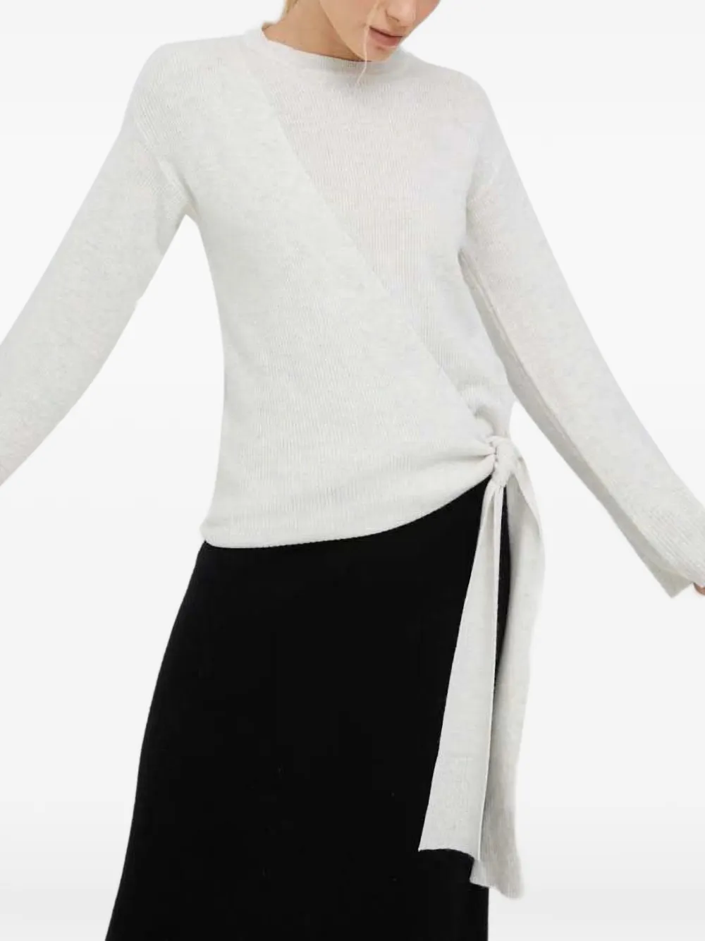 DKNY tie-detail sweater - Toni neutri