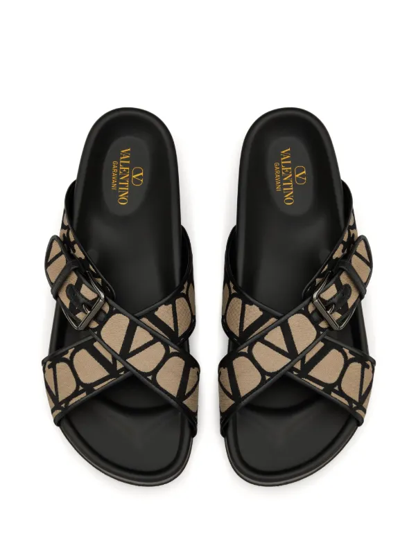 Valentino Garavani Toile Iconographe Crossover Sandals
