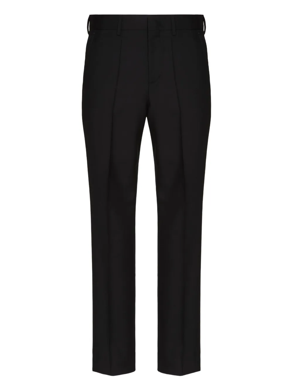 Valentino Garavani ストレート テーラードパンツ - ブラック Valentino Garavani ストレート テーラードパンツ - ブラック
