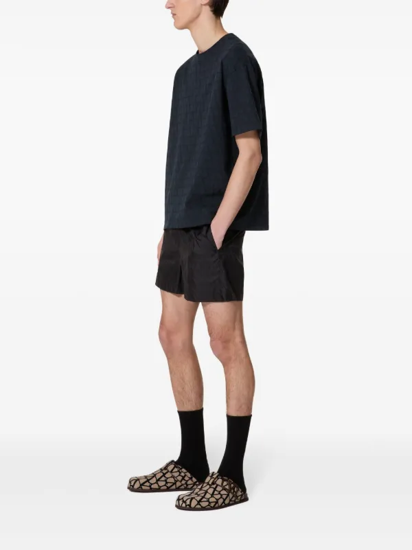 Valentino Garavani Optical V elasticated-waist Swim Shorts