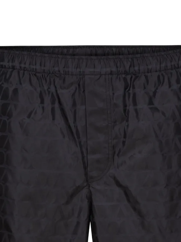 Valentino Garavani Optical V elasticated-waist Swim Shorts