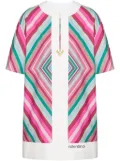 Valentino Garavani V-plaque geometric-print minidress - Pink