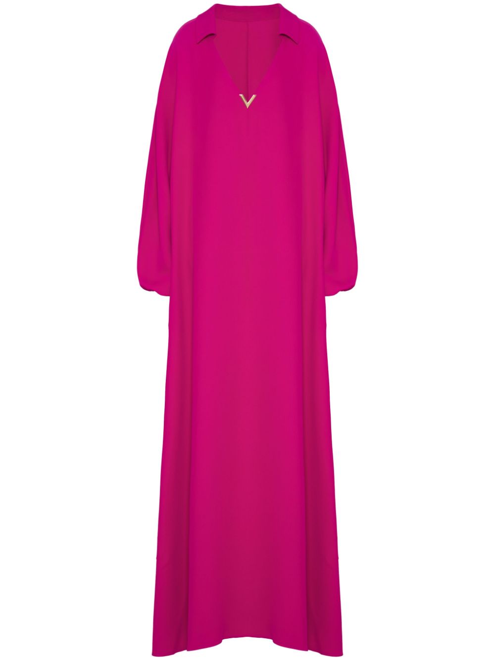 Valentino Garavani V-plaque crepe maxi dress - Pink