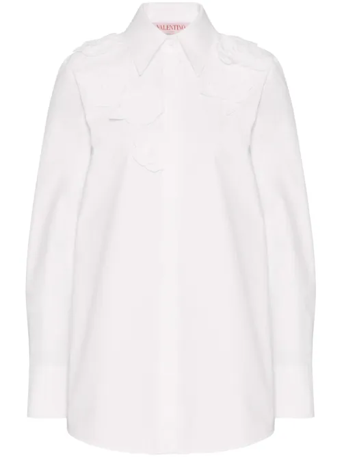 Chemise à applique fleur - Valentino Garavani - Modalova