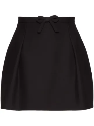 ミニスカート Valentino Garavani High-Waisted Mini Skirt VALENTINO GARAVANI Button-embellished wool and silk-blend
