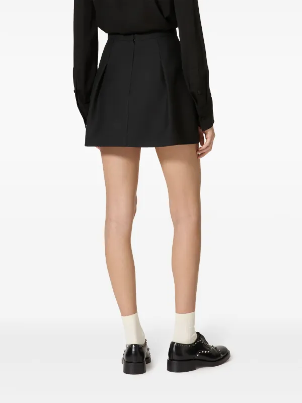スカート VALENTINO GARAVANI Crepe Couture skirt Black Valentino Garavani Crepe Couture Mini Skirt | Black | FARFETCH