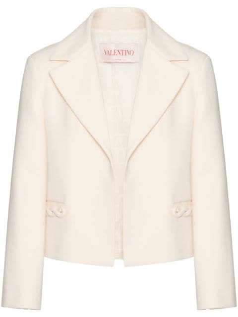 Valentino Garavani manteau en laine vierge à simple boutonnage