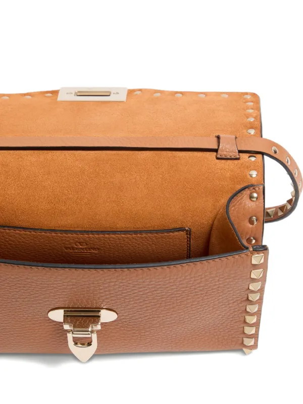 Valentino Garavani ロックスタッズ ショルダーバッグ S | ブラウン