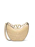 Valentino Garavani VLogo metallic leather shoulder bag - Gold