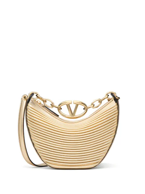 Valentino Garavani VLogo metallic leather shoulder bag WOMEN