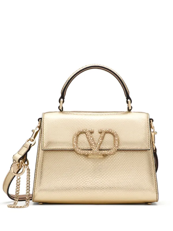 Valentino Garavani Mini VSling Metallic Tote Bag Gold FARFETCH IE