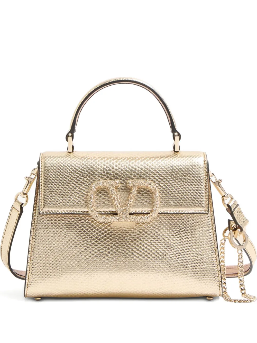 Valentino Garavani small VSling metallic tote bag | Gold | Image 1