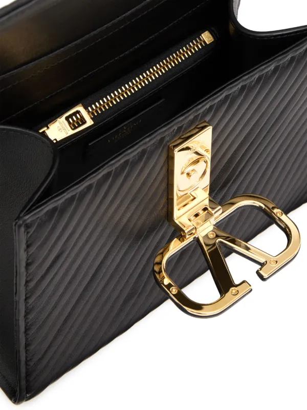 Valentino Garavani Small VSling Leather Tote Bag | Black