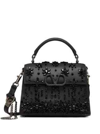 VALENTINO GARAVANI ★ レザー ハンドバッグ / ブラック Valentino Garavani Vロゴ レザーバッグ S | ブラック | FARFETCH JP