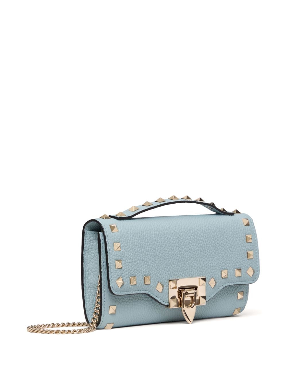 Shop Valentino Rockstud Wallet-on-chain In Blau