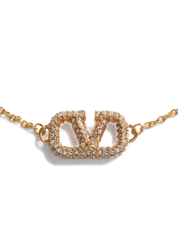 ヴァレンティノ　クリスタルVロゴネックレス　ゴールド　超美品 楽天市場】VALENTINO ヴァレンティノ バレンチノ Vロゴ シグネチャー