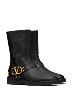 VALENTINO ヴァレ ドゥ ロワ キッドスキンレザー アンクルブーツ パット キッドスキン アンクルブーツ for メンズ インチ