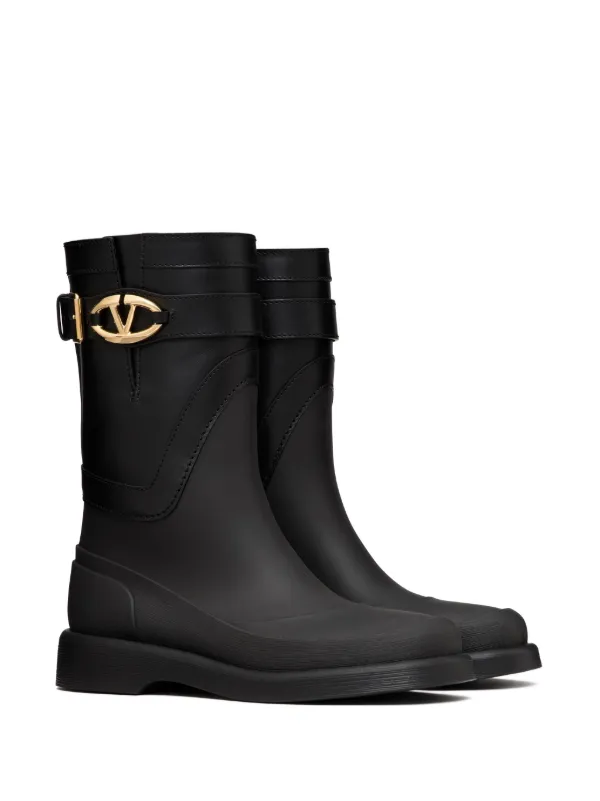 【V】VALENTINO 黒ブーツ ヴァレンティノ VALENTINO ブーツ ショートブーツ 靴 シューズ