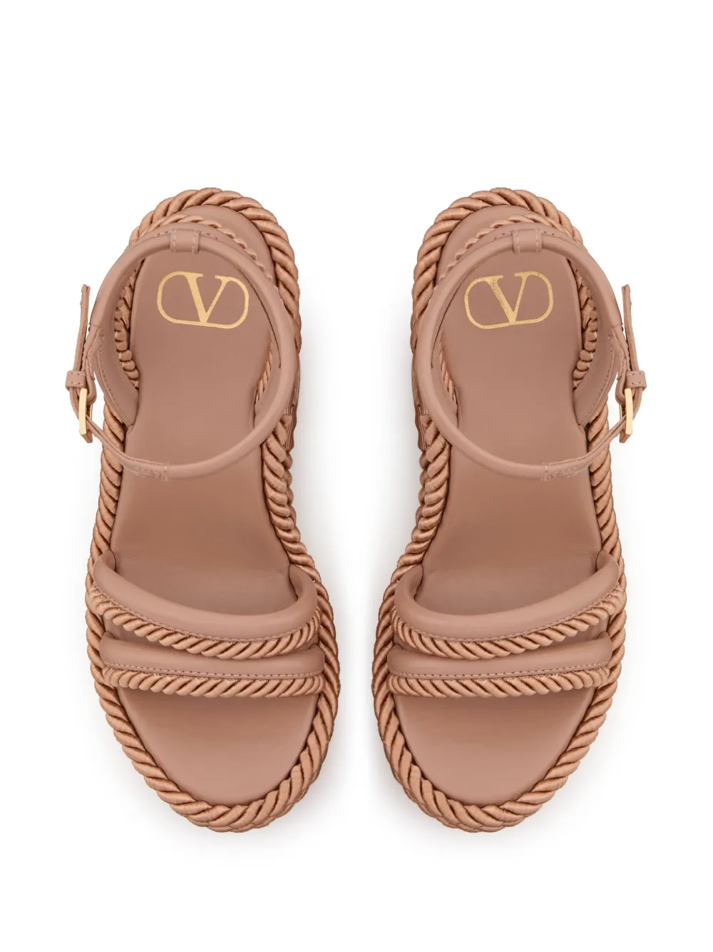 Valentino Garavani Vロゴ Summerblocks 130mm ウェッジサンダル