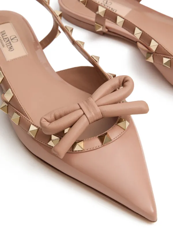 VALENTINO の靴♪ ★ ROCKSTUD SLINGBACK BALLERINA ★ Valentino Garavani Rockstud Bow Slingback Ballerina Shoes