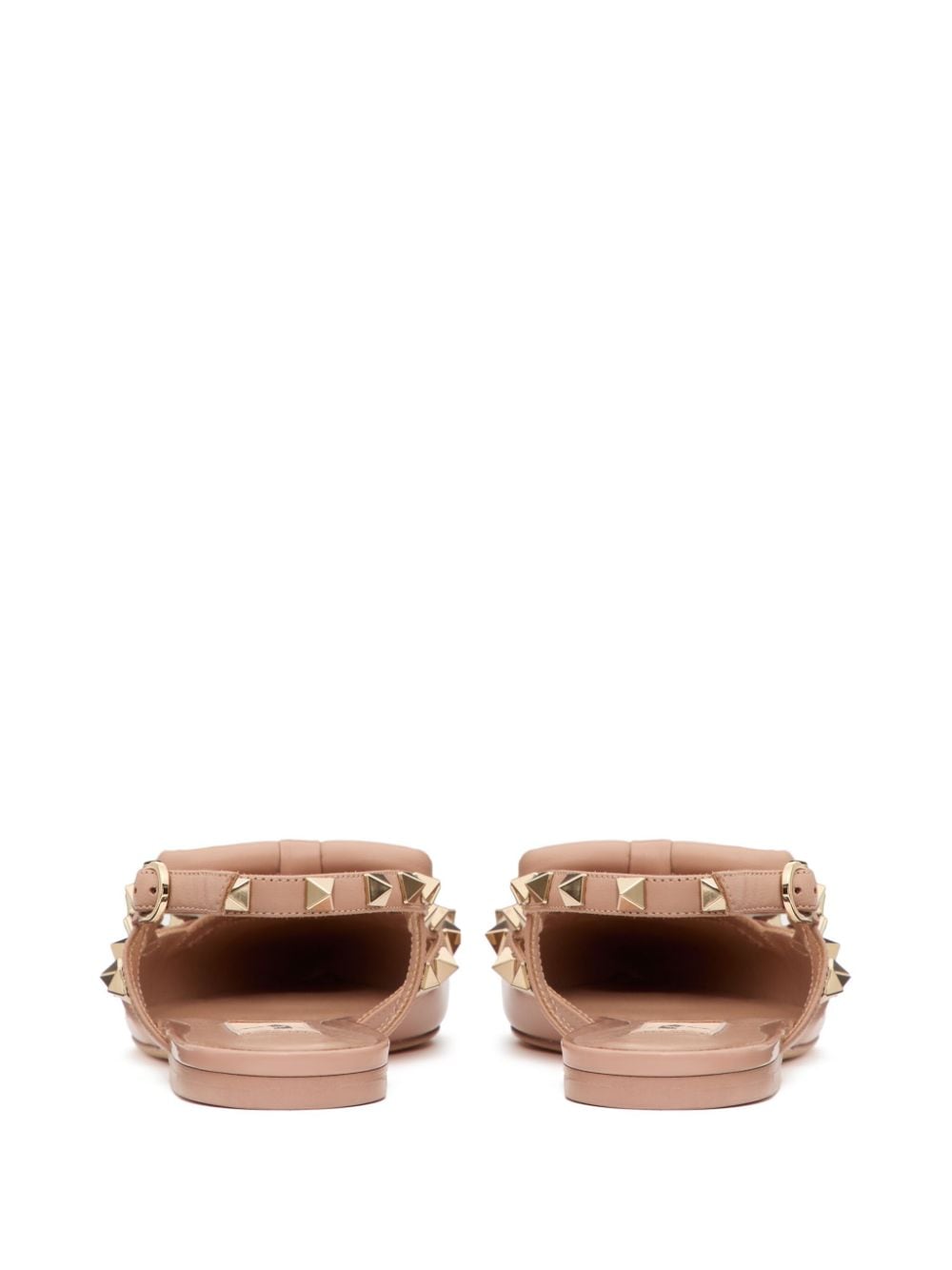 Shop Valentino Rockstud Bow Slingback Ballerina Shoes In Pink
